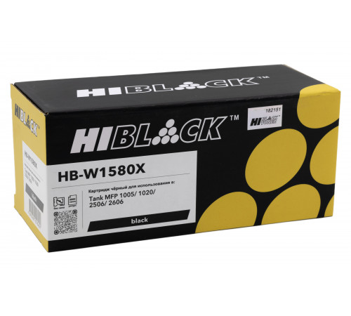 Тонер-картридж Hi-Black (HB-W1580X) для HP Tank MFP 1005/1020/2506/2606, 5K (без чипа)