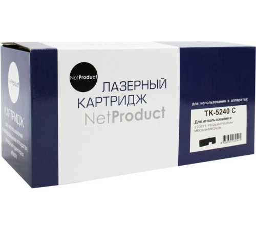 Тонер-картридж NetProduct (N-TK-5240C) для Kyocera P5026cdn/M5526cdn, голубой (3000 стр.)