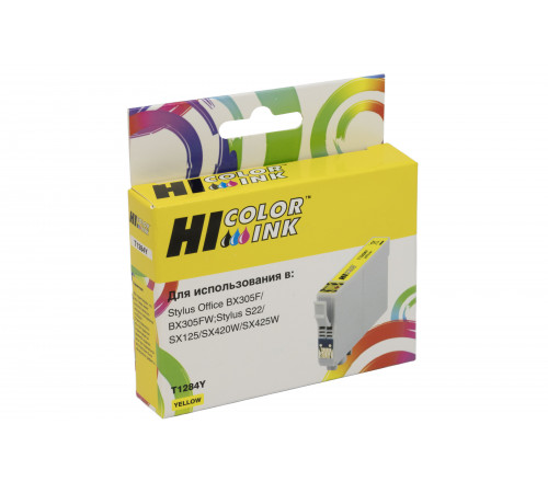 Картридж Hi-Black (HB-T1284) для Epson Stylus S22/SX125/SX420W/SX425W/BX305F, желтый