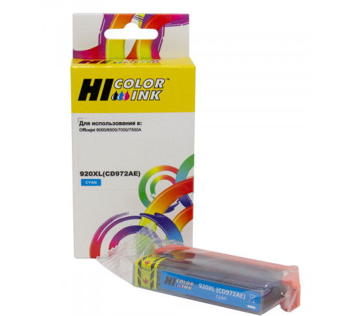 Картридж Hi-Black (HB-CD972AE) для HP Officejet 6000/6500/7000, №920XL, голубой