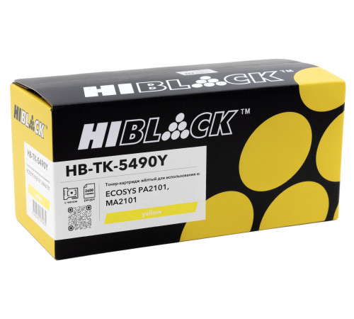 Тонер-картридж Hi-Black (HB-TK-5490Y) для Kyocera ECOSYS PA2101/MA2101, Y, 2,4K