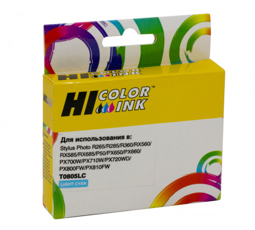 Картридж Hi-Black (HB-T0805) для Epson Stylus Photo P50/PX660/700W/800FW/R265, светло-голубой