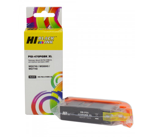Картридж Hi-Black (PGI-470XLPG) для Canon  MG5740/MG6840/MG7740, черный