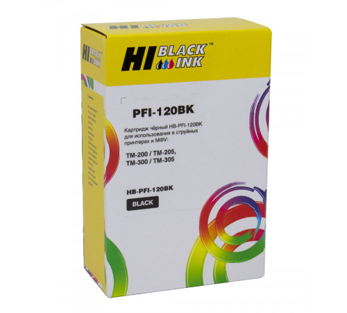 Картридж Hi-Black (PFI-120BK) для Canon TM-200/205/300//255/350/355, черный