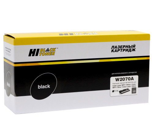 Тонер-картридж Hi-Black (HB-W2070A) для HP CL 150a/150nw/MFP178nw/179fnw, 117A, черный (1000 стр.)