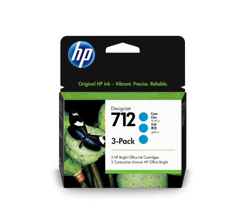 Картридж 712 для HP DJ T230/630, 29млХ3шт (O) голубой 3ED77A