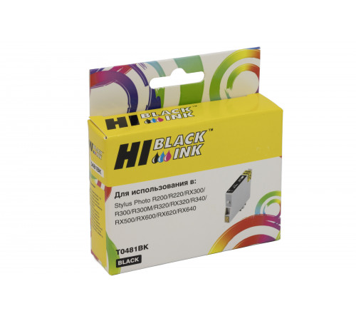 Картридж Hi-Black (HB-T0481) для Epson Stylus Photo R200/R300/RX500/RX600, Bk