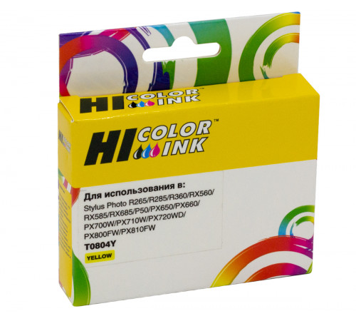 Картридж Hi-Black (HB-T0804) для Epson Stylus Photo P50/PX660/700W/800FW/R265, желтый