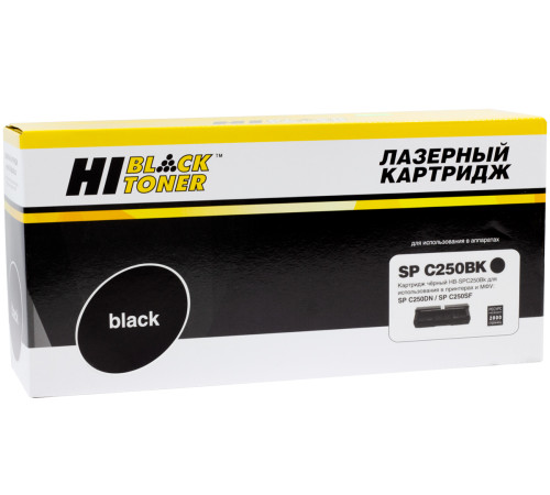 Картридж Hi-Black (HB-SPC250Bk) для Ricoh Aficio SP C250DN/C250SF/C260/C260/C261SF, черный (2000 стр.)