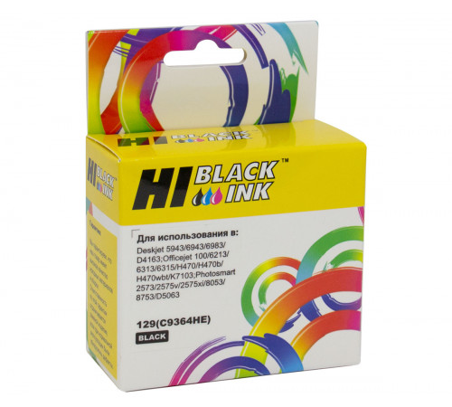 Картридж Hi-Black (HB-C9364HE) для HP DJ 5943/6943/D4163, №129, черный