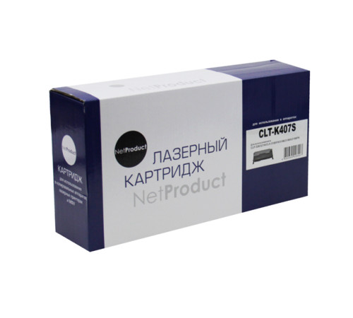 Тонер-картридж NetProduct (N-CLT-K407S) для Samsung CLP-320/320n/325/CLX-3185, черный (1500 стр.)