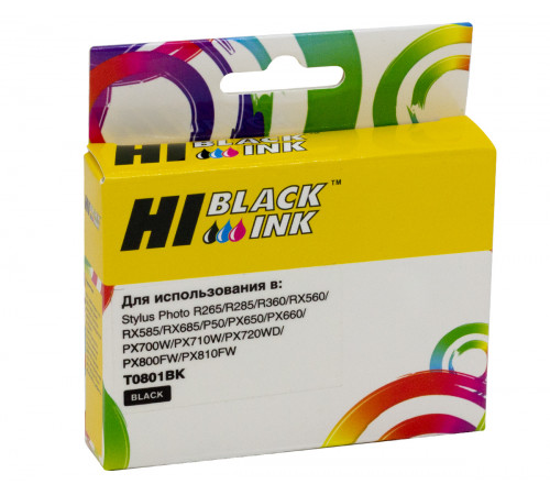Картридж Hi-Black (HB-T0801) для Epson Stylus Photo P50/PX660/700W/800FW/R265, черный