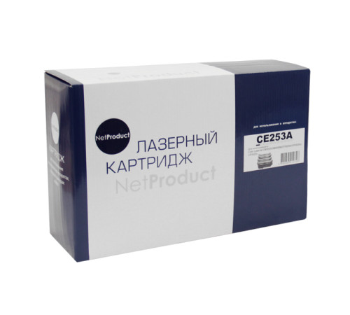 Картридж NetProduct для HP CLJ CP3525/CM3530, Восстановленный, пурпурный (7000 стр.)