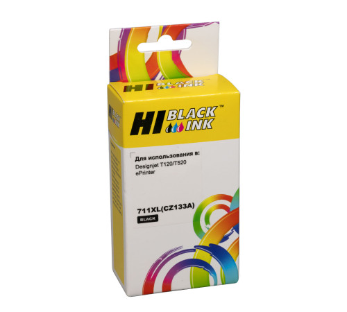 Картридж Hi-Black (HB-CZ133A) для HP DJ T120/T520, №711XL, 73 мл., Bk