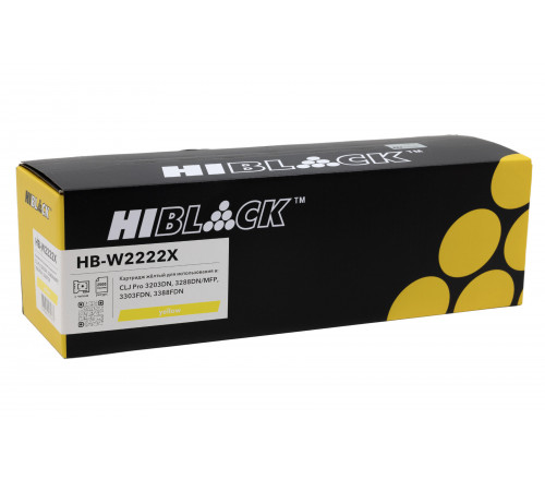 Картридж Hi-Black (HB-W2222X) для HP CLJ Pro 3203DN/3288DN/MFP 3303FDN/3388FDN, Y, 2,5K