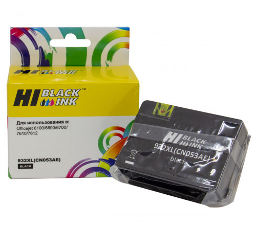 Картридж Hi-Black (HB-CN053AE) для HP Officejet 6100/6600/6700, №932XL, черный