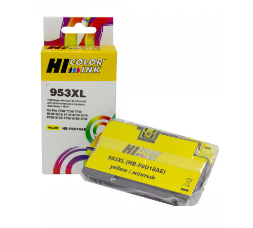 Картридж Hi-Black (HB-F6U18AE) для HP OJP 8710/8715/8720/8730/8210/8725 №953XL, NEW, желтый