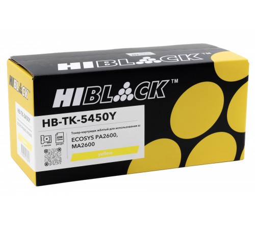 Тонер-картридж Hi-Black (HB-TK-5450Y) для Kyocera ECOSYS PA2600/MA2600, Y, 3,2K