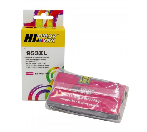 Картридж Hi-Black (HB-F6U17AE) для HP OJP 8710/8715/8720/8730/8210/8725, №953XL, NEW, пурпурный