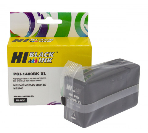 Картридж Hi-Black (PGI-1400XLBK) для Canon MAXIFY MB2050/MB2350/MB2040/MB2340, черный