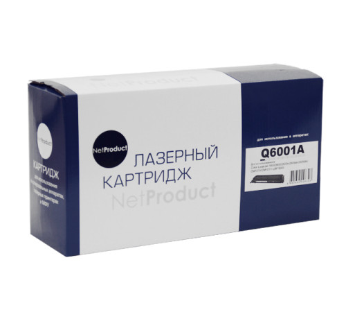 Картридж NetProduct (N-Q6001A) для HP CLJ 1600/2600/2605, Восстановленный, голубой (2000 стр.)