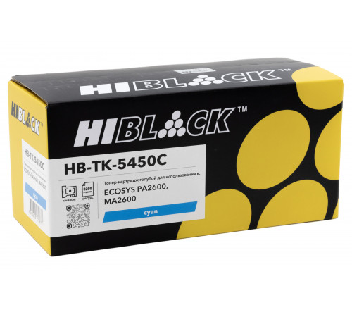 Тонер-картридж Hi-Black (HB-TK-5450C) для Kyocera ECOSYS PA2600/MA2600, C, 3,2K