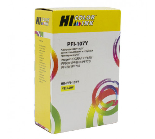 Картридж Hi-Black (PFI-107Y) для Canon iPF680/685/780/785, желтый