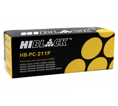 Картридж Hi-Black (HB-PC-211P) для Pantum P2200/P2207/P2507/M6500/6550, 1,6K