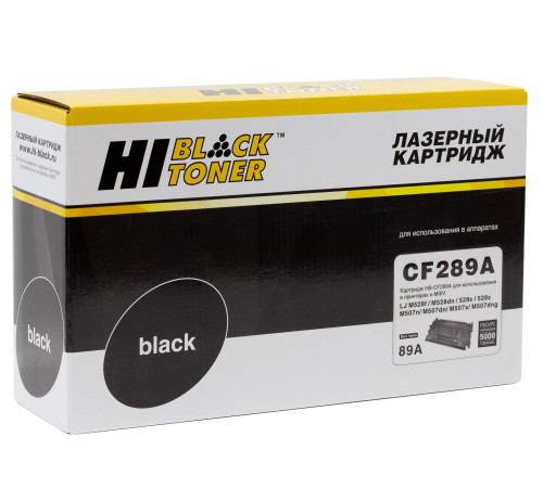 Картридж Hi-Black (HB-CF289A) для HP LaserJet Enterprise M507dn/M507x/Flow M528z/MFP (5000 стр.) без чипа
