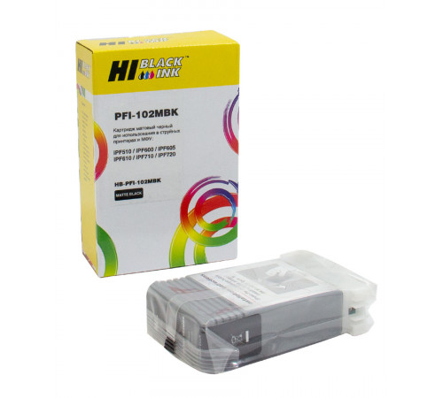 Картридж Hi-Black (HB-PFI-102MBk) для Canon IPF-510/600/710, матовый черный