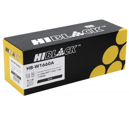 Картридж Hi-Black (HB-W1660A) для HP LaserJet 1008/MFP 1136A/1188/1188NW, 1,5K