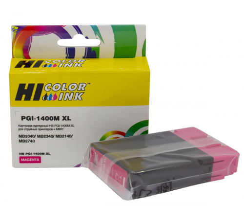 Картридж Hi-Black (PGI-1400XLM) для Canon MAXIFY MB2050/MB2350/MB2040/MB2340, пурпурный