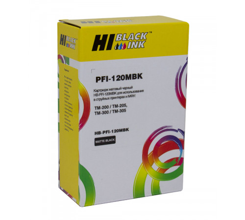 Картридж Hi-Black (PFI-120MBK) для Canon TM-200/205/300/255/350/355, matte black