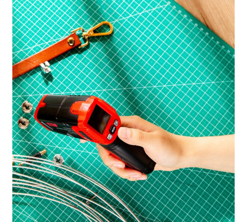 Инфракрасный пирометр (термометр) с цветным дисплеем Deli DL333380A