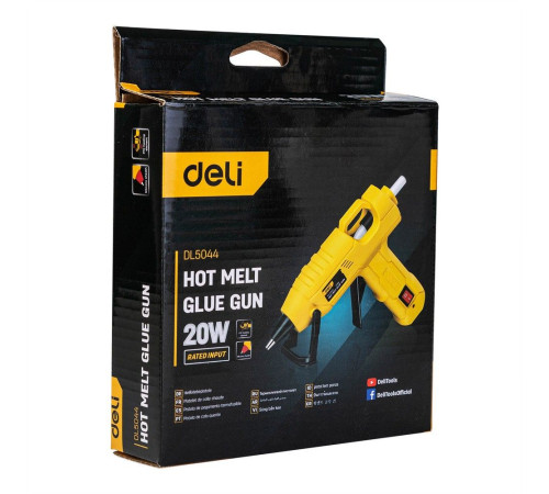 Клеевой пистолет Deli DL5044 (20Вт, диаметр стержня 7мм)