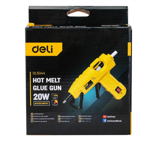 Клеевой пистолет Deli DL5044 (20Вт, диаметр стержня 7мм)
