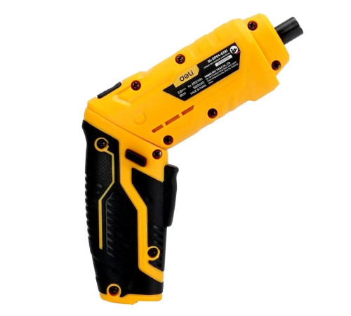 Отвертка аккумуляторная Deli DL-DP04-E2B1 (3,6В, 1,5А*ч, 3Нм, набор бит 10 шт, пласт. кейс)