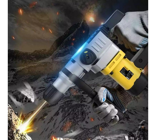 Перфоратор Deli DL-DC28-E1 (1050Вт, SDS PLUS, 4300уд/мин, 900об/мин, кейс, в комплекте 3 бура, долото, пика)