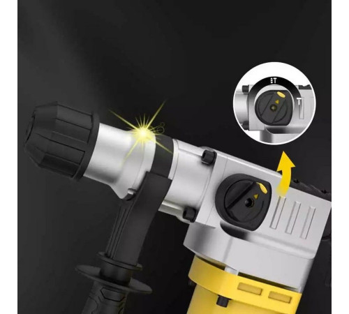 Перфоратор Deli DL-DC28-E1 (1050Вт, SDS PLUS, 4300уд/мин, 900об/мин, кейс, в комплекте 3 бура, долото, пика)