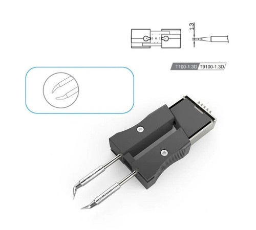 Жало со встроенным нагревателем , T100-1.3D
