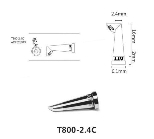 Паяльное жало , T800-2.4C