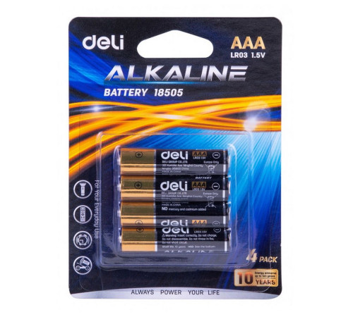 Элемент питания Deli AAA LR03 4 (4 шт./уп.)