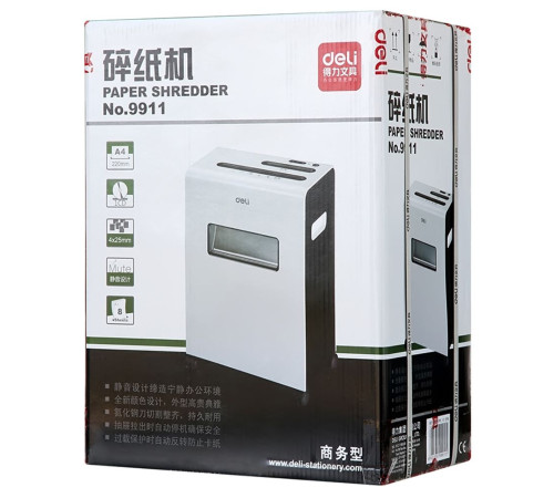 Уничтожитель документов Deli E9911-EU, белый/черный
