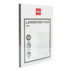Плёнка для ламинирования Deli E3816, A4, 80 мкм