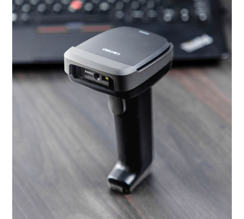 Сканер штрих-кода Deli E14952, P2D, ручной, проводной, 1D/2D, черный