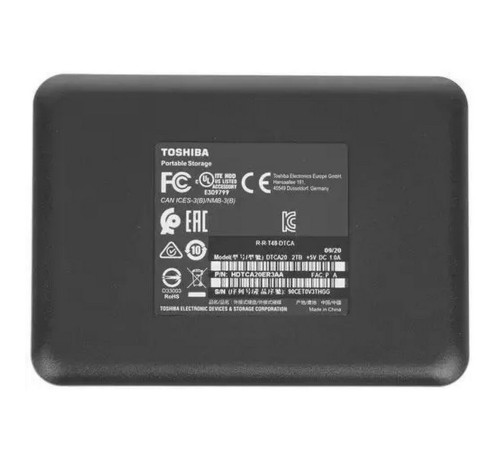 Внешний жесткий диск 2TB Toshiba Canvio Advance HDTCA20ER3AA/HDTCA20ER3AAU, красный