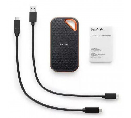 Твердотельный накопитель SSD SanDisk Extreme PRO 2TB Portable SSD - Read/Write Speeds up to 2000MB/s, USB 3.2 Gen 2x2, Forged Aluminum Enclosure, 2-meter drop protection and IP55 resistance