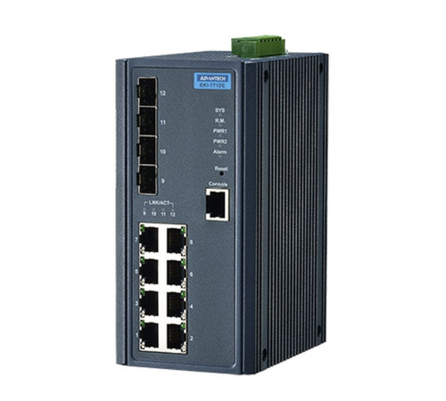 Коммутатор Advantech EKI-7712E-4F-AE, черный