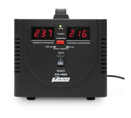 Стабилизатор напряжения Powerman AVS 1000 D, черный
