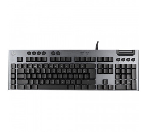 Клавиатура беспроводная игровая Logitech G815, механическая (GL Linear), тонкая, 119 клавиш (16 дополнительных), 5 G-клавиш, RGB-подсветка, USB, 1.8 м, черный